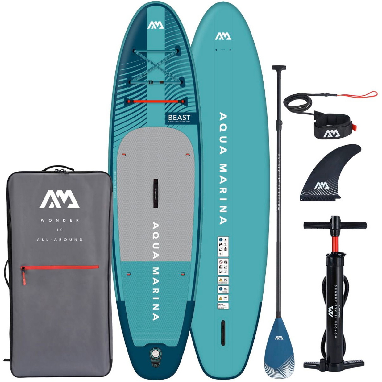 2026 Aqua Marina Beast iSUP With Hybrid Paddle 46121 - Aqua Splash